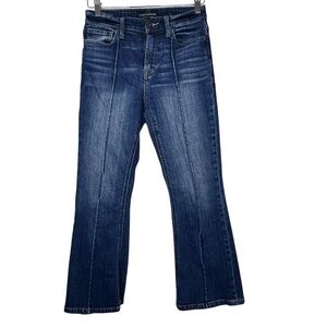Lucky Brand Bridgette Cropped Dark Blue Flare Jeans with Center Seam - Size 2/26